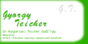 gyorgy teicher business card